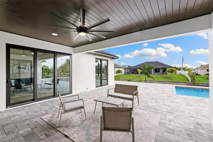 Pool water is virtually staged