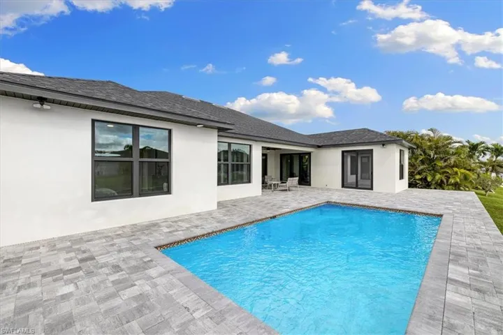 Pool water is virtually staged