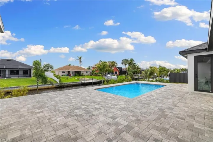 Pool water is virtually staged