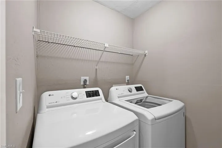 Full size washer and dryer extra storage