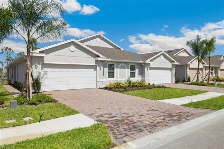 Single story home with a garage