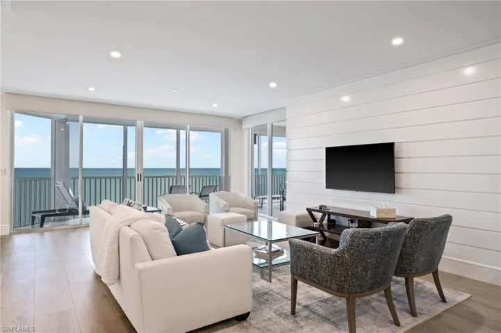 Living room featuring light hardwood / wood-style floors