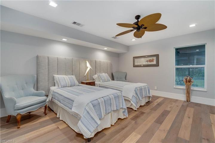 Large bedroom with walk in closet.