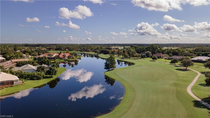 Aerial view of lake.