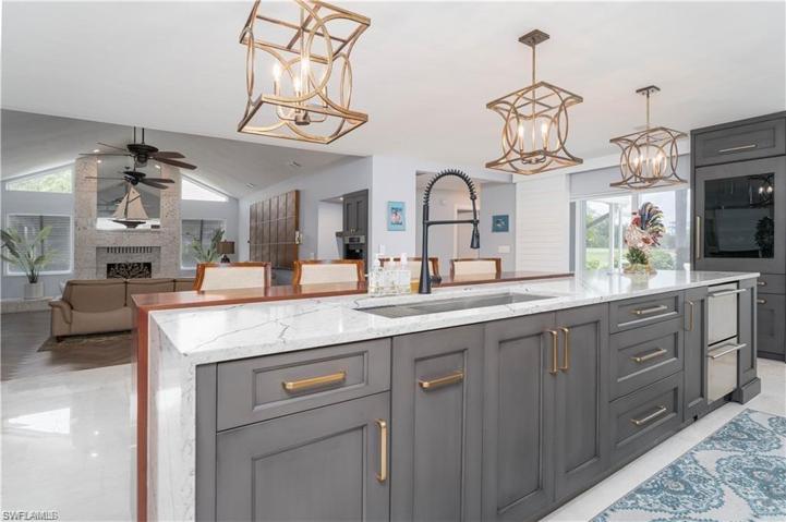 Island overlooking family room.