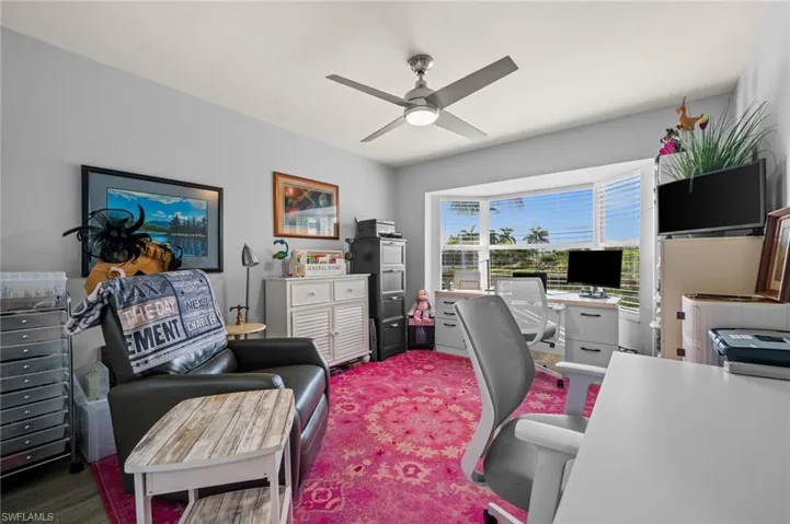 Bedroom is currently used as an office
