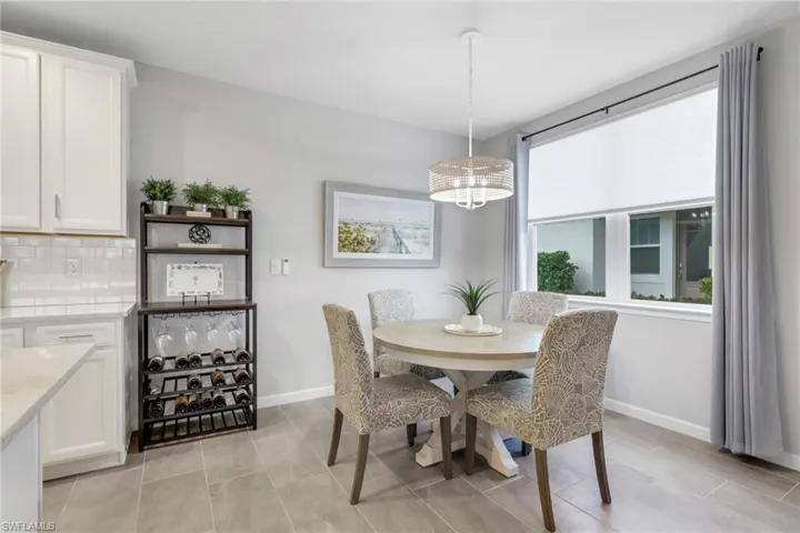 Dining area with baseboards