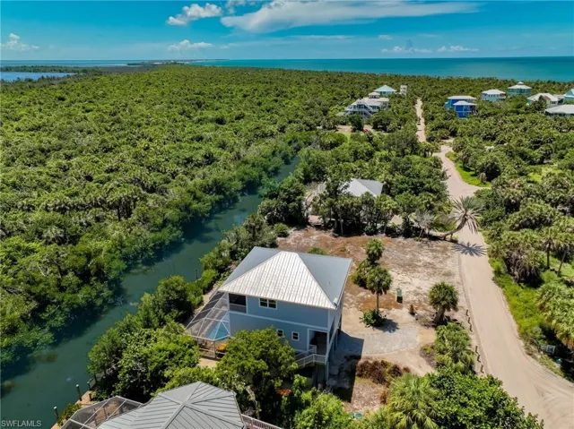 Bird's eye view of a large body of water