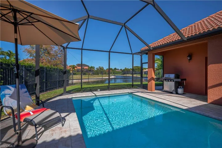 pool area looking out to the water view