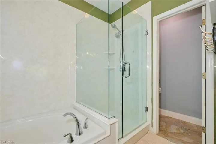 glassed in shower