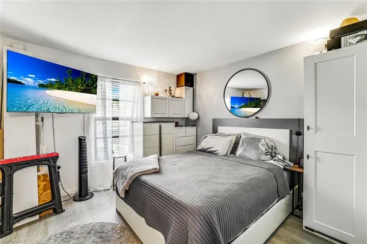 Bedroom featuring light wood-type flooring