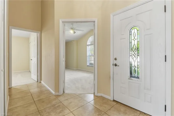 Entry looking onto den