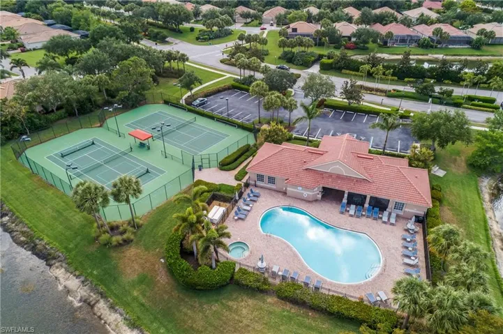 Main Clubhouse, pool, gym, and tennis courts