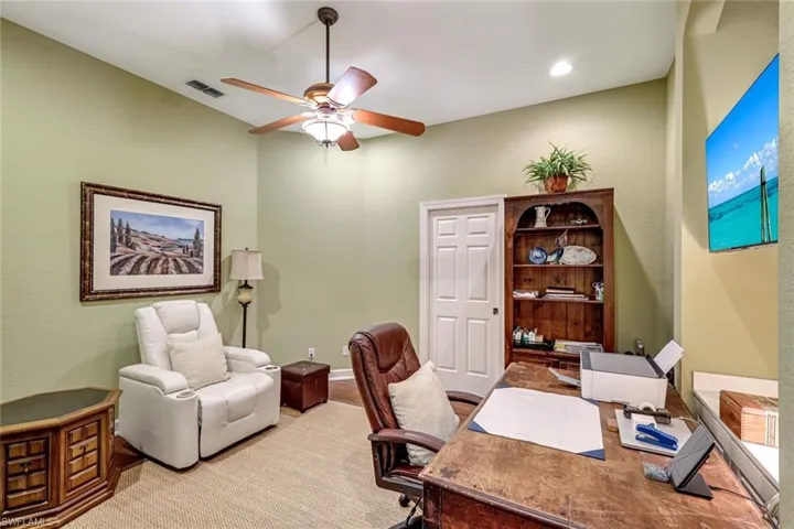Den/office space conveniently located just off the entry foyer.