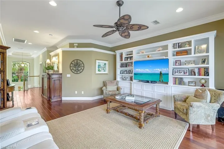 Comfortable layout with seamless flow to dining and kitchen.