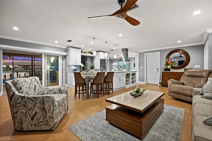 Evening interior photo