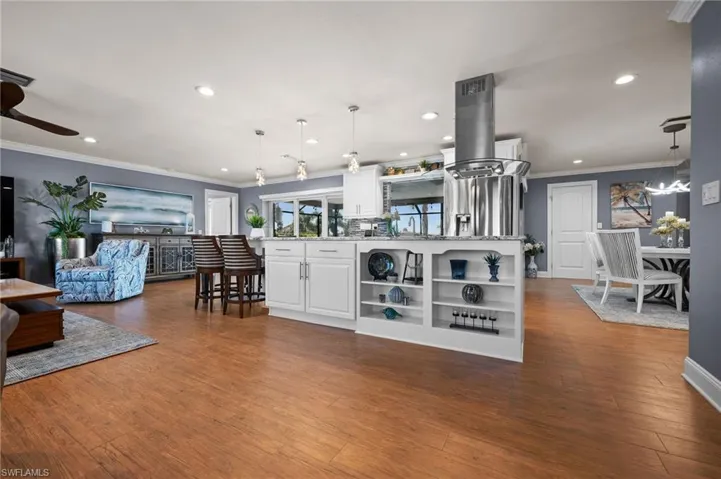 Open concept living. Family Room~ Kitchen~ Dining Room