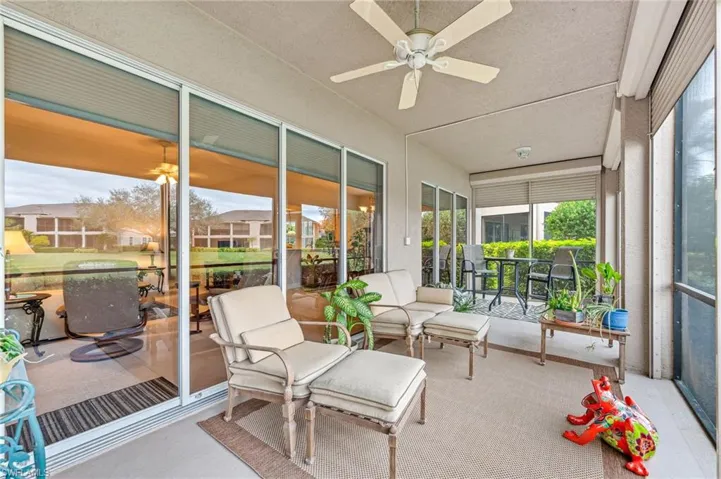 40' screened lanai with ceiling fan