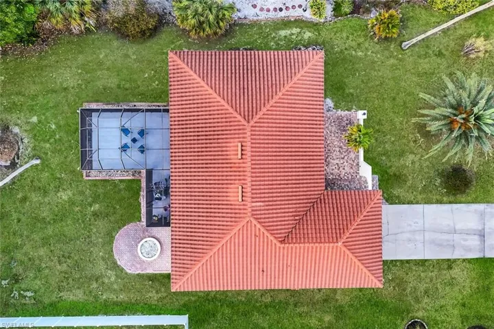 Aerial view of the home.