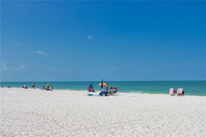 View of water feature featuring a view of the beach