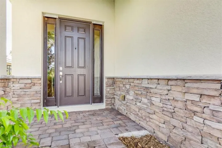 Pavered front entry walkway