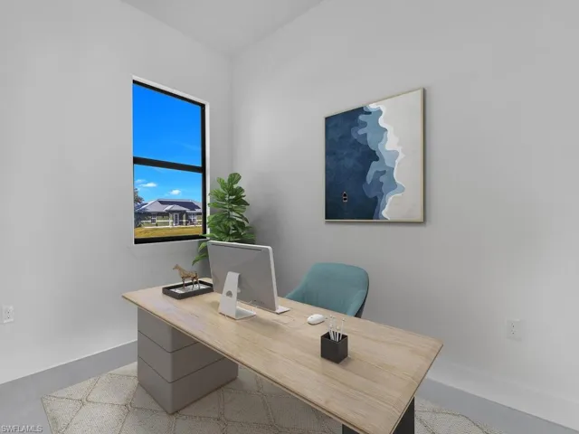 Office with baseboards