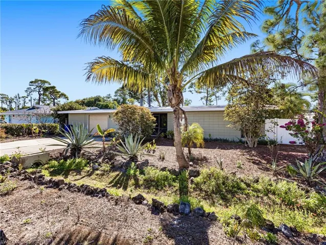 Nicely landscaped front yard