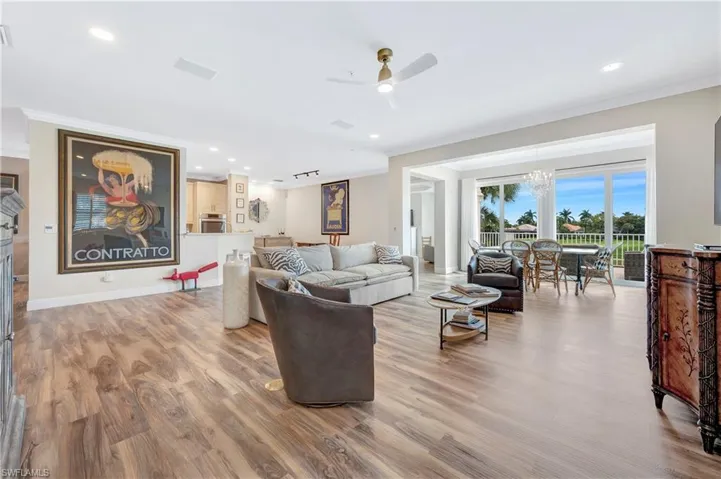 Living Room to Family Room to Golf View