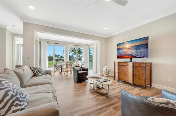 Living Room with view to Golf Course