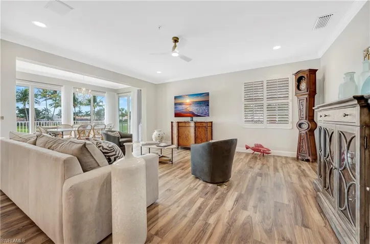 Living Room with Golf View
