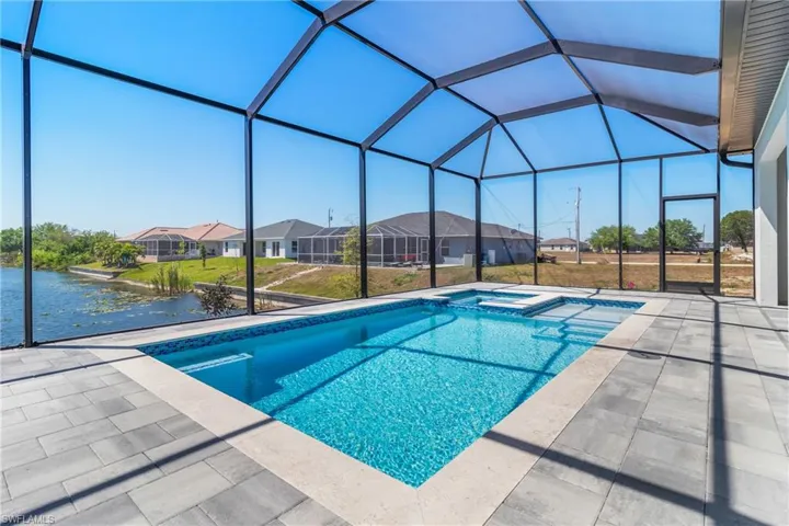Pool with water view