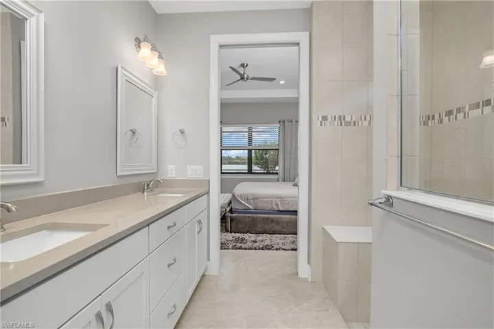 Owner's bathroom with his and her sinks.