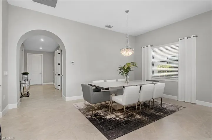 Enjoy a family meal in the spacious dining room.