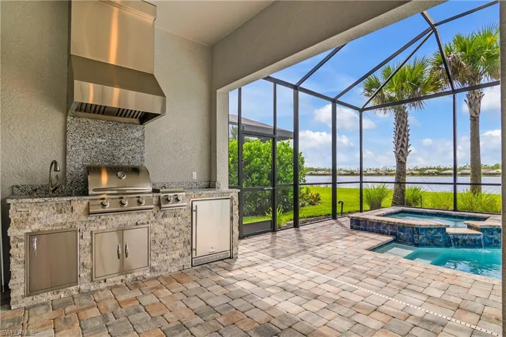 Outdoor kitchen.