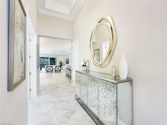 Hall with crown molding
