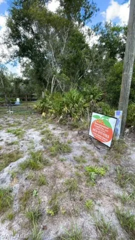 Front of gate with for sale sign