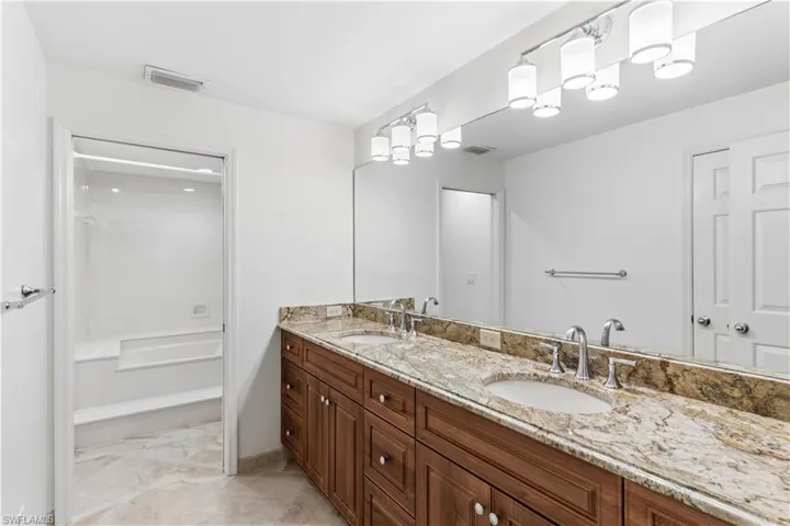 Full bath with double vanity