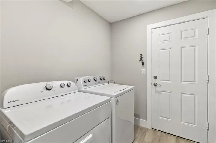 Laundry Sink is not visible just to the left of washer and dryer.