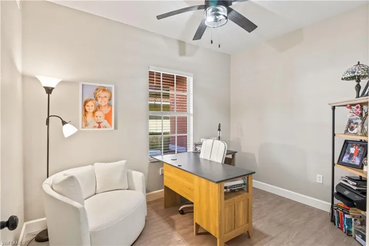 Third bedroom easily doubles as a home office or den.