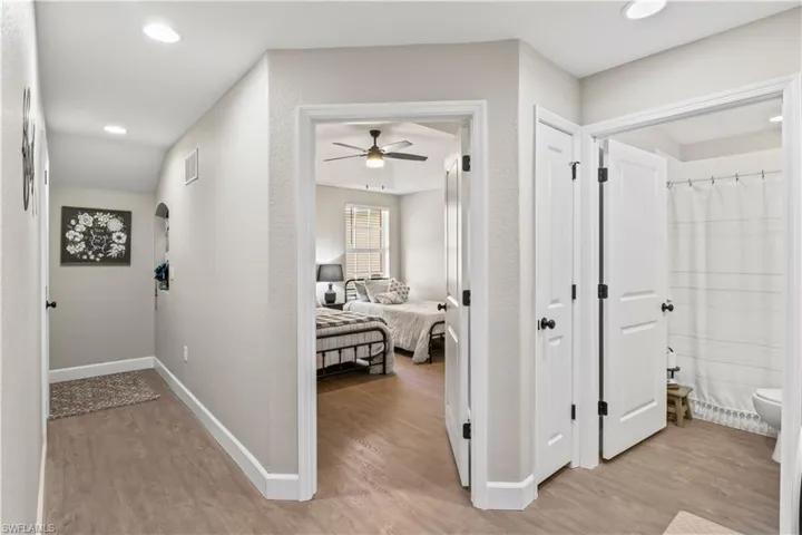 The perfect split-bedroom layout for privacy and functionality.