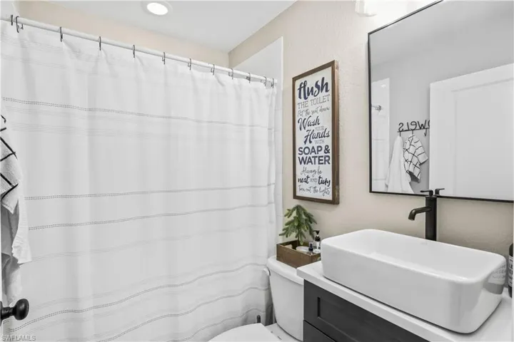 Clean and well-maintained with shower/tub combo and updated fixtures.