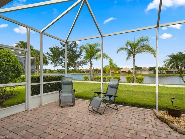 Screened Lanai with a water view