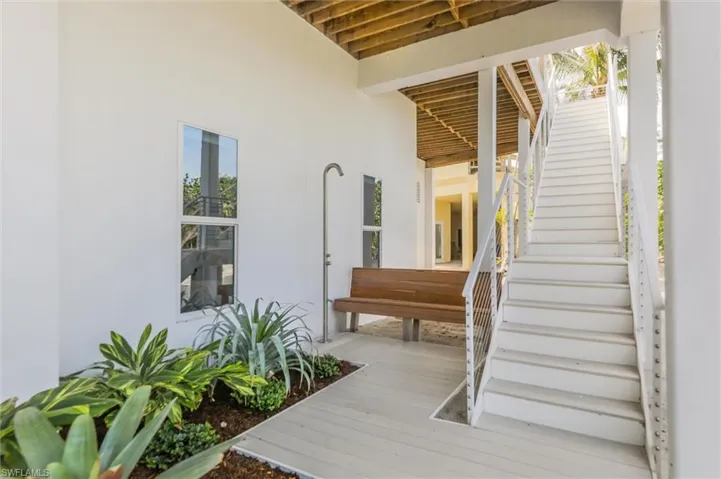 Bench & Outdoor Shower