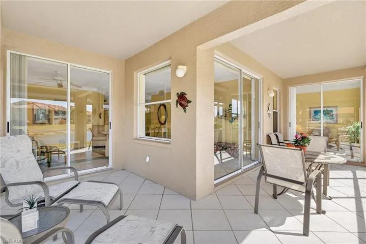 Large screened lanai with sliding doors into your residence