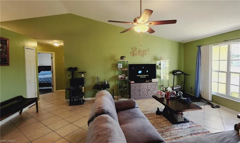 High ceiling living room