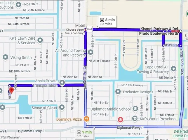 Map from Del Prado & Kismet