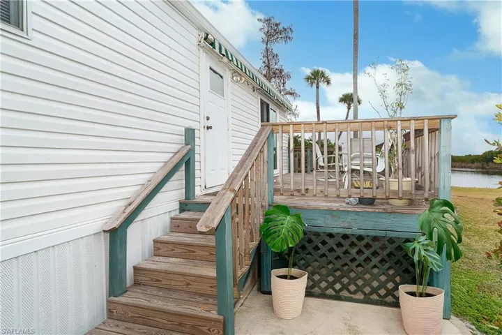 Deck featuring a water view