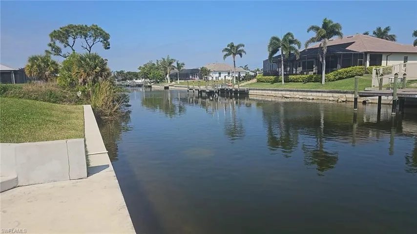 Water view with a residential view