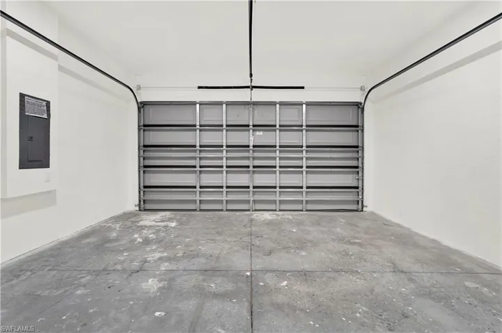 Garage with electric panel
