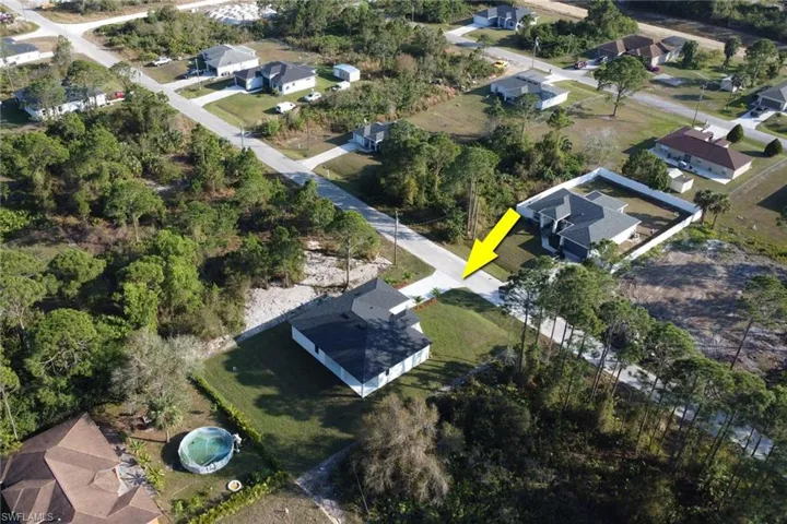 Birds eye view of property